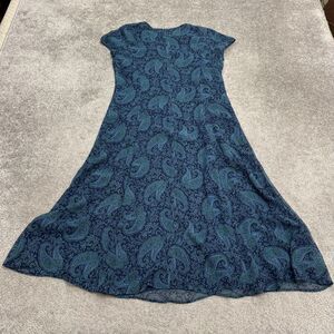 Elegant Blue Paisley Dress